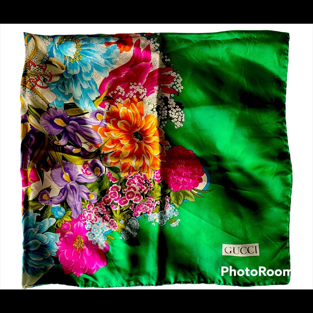 Gucci Vintage Silk Scarf, 33x33 - SOLD
